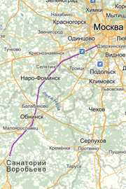Карта Москва - Калуга